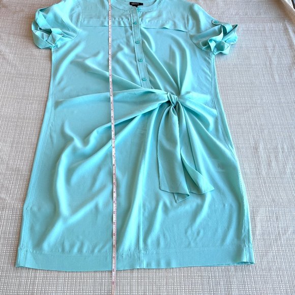 Vintage y2k DKNY Silk Slip Dress Wrap Dress Twist Tie Front With Shirt Dress - Picture 7 of 16